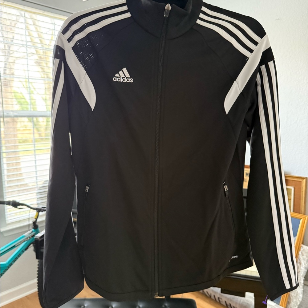 adidas Originals Black Bomber Jacket with White Accents